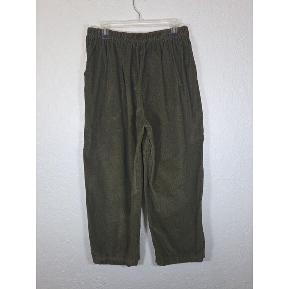 FLAX by JEANNE ENGLEHART Women's Button Corduroy Set Green Speckled Large - Picture 4 of 8